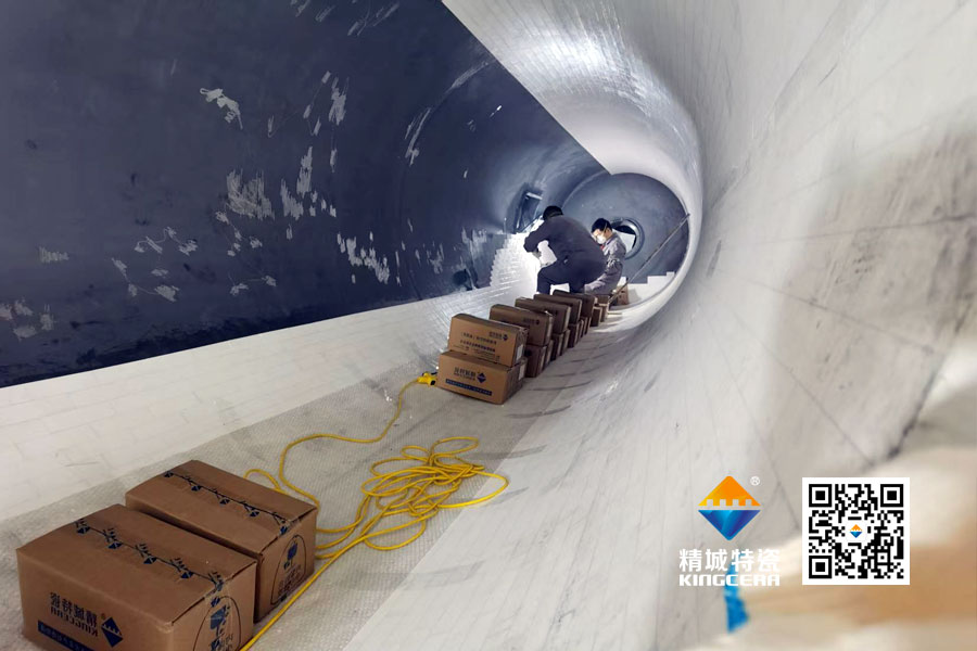 球磨機安裝陶瓷襯板