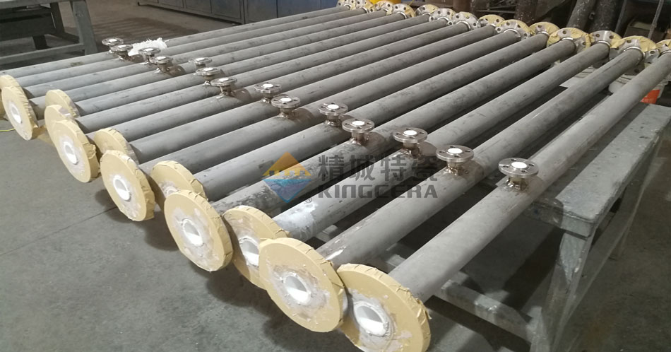 鋰電池行業耐磨陶瓷進料管-增壓管